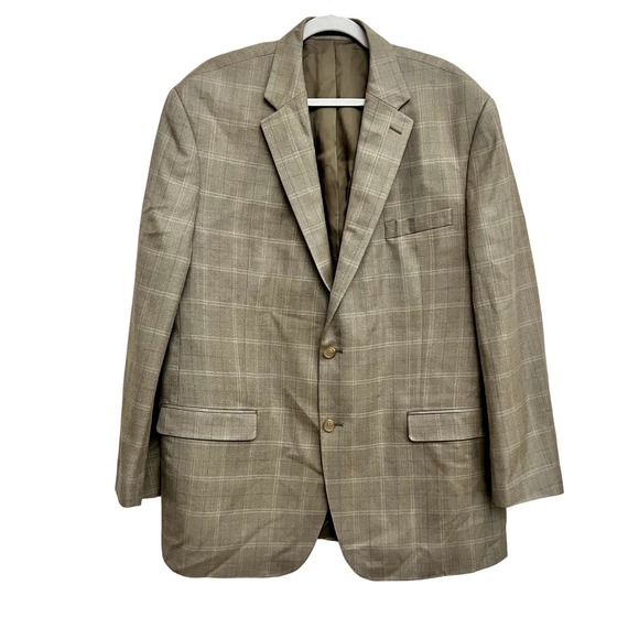 Lauren Ralph Lauren Other - LAUREN RALPH LAUREN Men's 46L Silk Wool Plaid Two Button Front Sport Blazer
